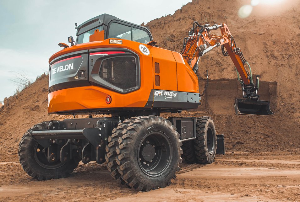 Compact Frame, Capable Machine; Explore the New DEVELON DX100W-7 Wheeled Excavator