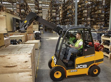 JCB Teletruk in warehouse