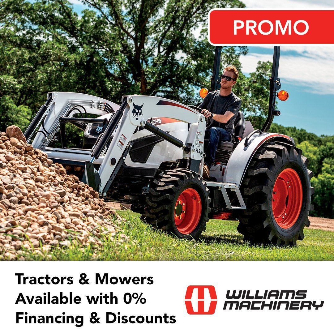 Enjoy incredible deals on select Bobcat tractors & zero-turn mowers! 🌟
Choose 0% APR financing for up to an astonishing 84 months or grab rebates up to $1,000 CAD. Plus, in lieu of financing score a free front-end loader instead. Don't miss out! 🚜✨

#MowerDeals #ZeroTurnMowers #Financing #Rebates #Tractors #Bobcattractor #TractorLife #Specialoffers #Discounted #Financing